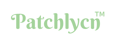 Green 'Patchly' logo on a light green background